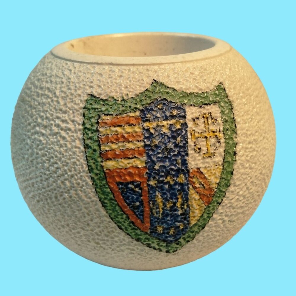 Carlton Ware Stoke On Trent Match Striker Textured Ceramic Shield Design VTG